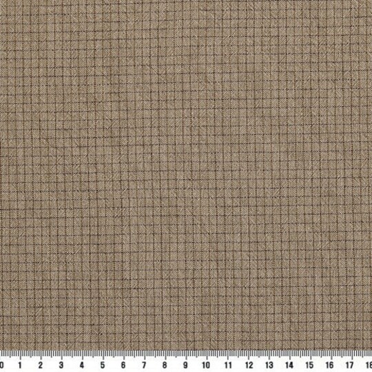 Korean Yarn Dyed Fabric - Byhands 100% Cotton, Trend Mini Check Pattern, Light Mocha (EY20081-I)